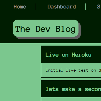 image of the devblog homepage